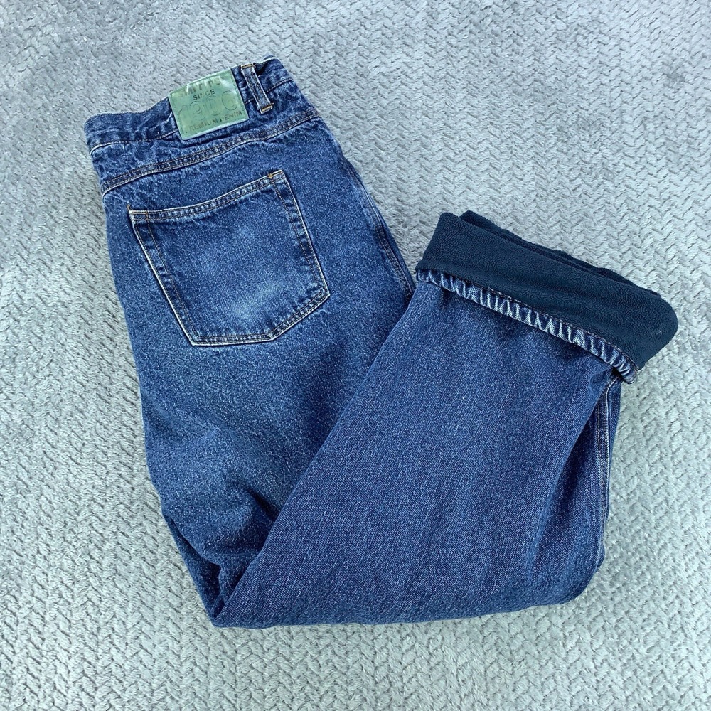 Smith's Workwear Jeans Men's 40x30 ( Fits 38x28 ) Blue Fleece Lined Denim